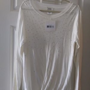 NEW NEIMAN MARCUS STARRY FRONT LIGHT WEIGHT KNIT
